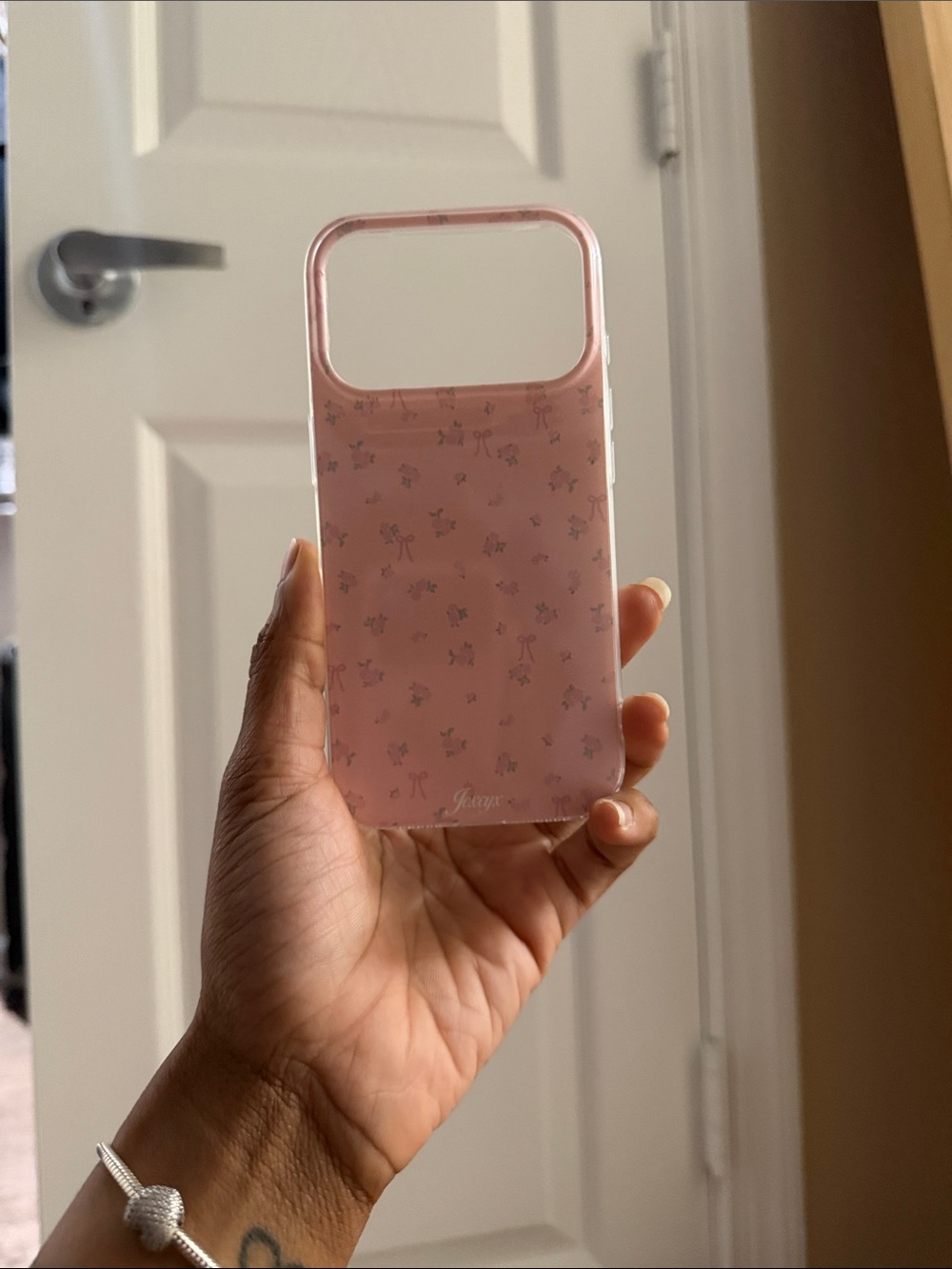 Pink Floral Clear Phone Case - Brand: